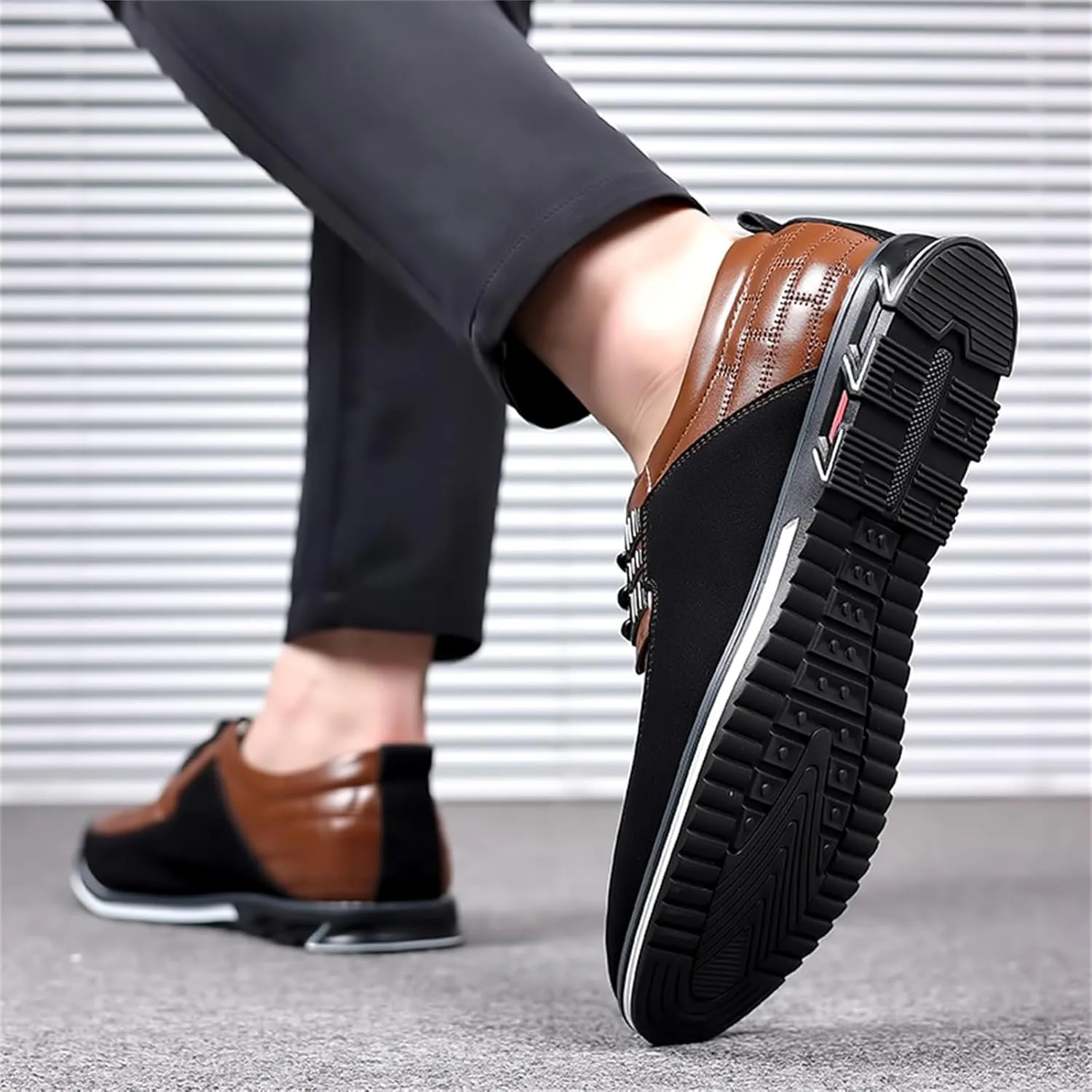 Mens Dress Shoes Fashion Business Casual Shoes Flats Sneakers Lace-up Formal Walking Shoes Wedding Shoes for Male