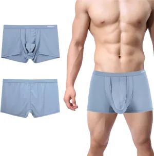 Men's Dual Pouch Underwear Boxer Briefs Bulge Enhancing Breathable Comfort