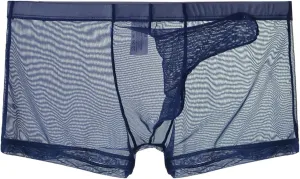 Mens Sexy Elephant Nose Boxer Briefs Mesh Sheer Shorts Stretchy Underpants Seperate Underwear Open Fly Pouch Panty
