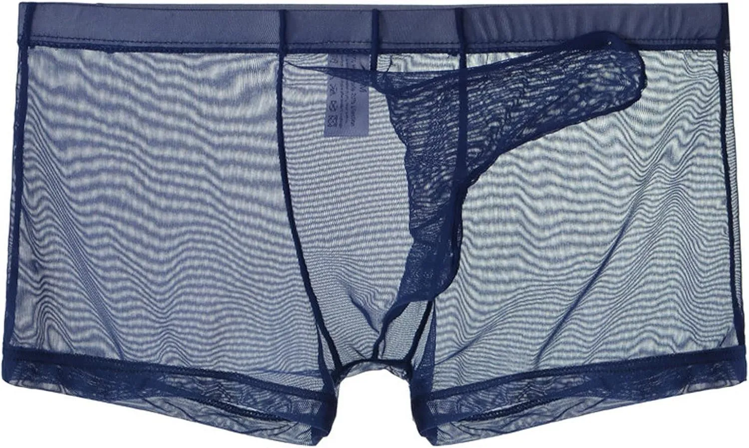 Mens Sexy Elephant Nose Boxer Briefs Mesh Sheer Shorts Stretchy Underpants Seperate Underwear Open Fly Pouch Panty