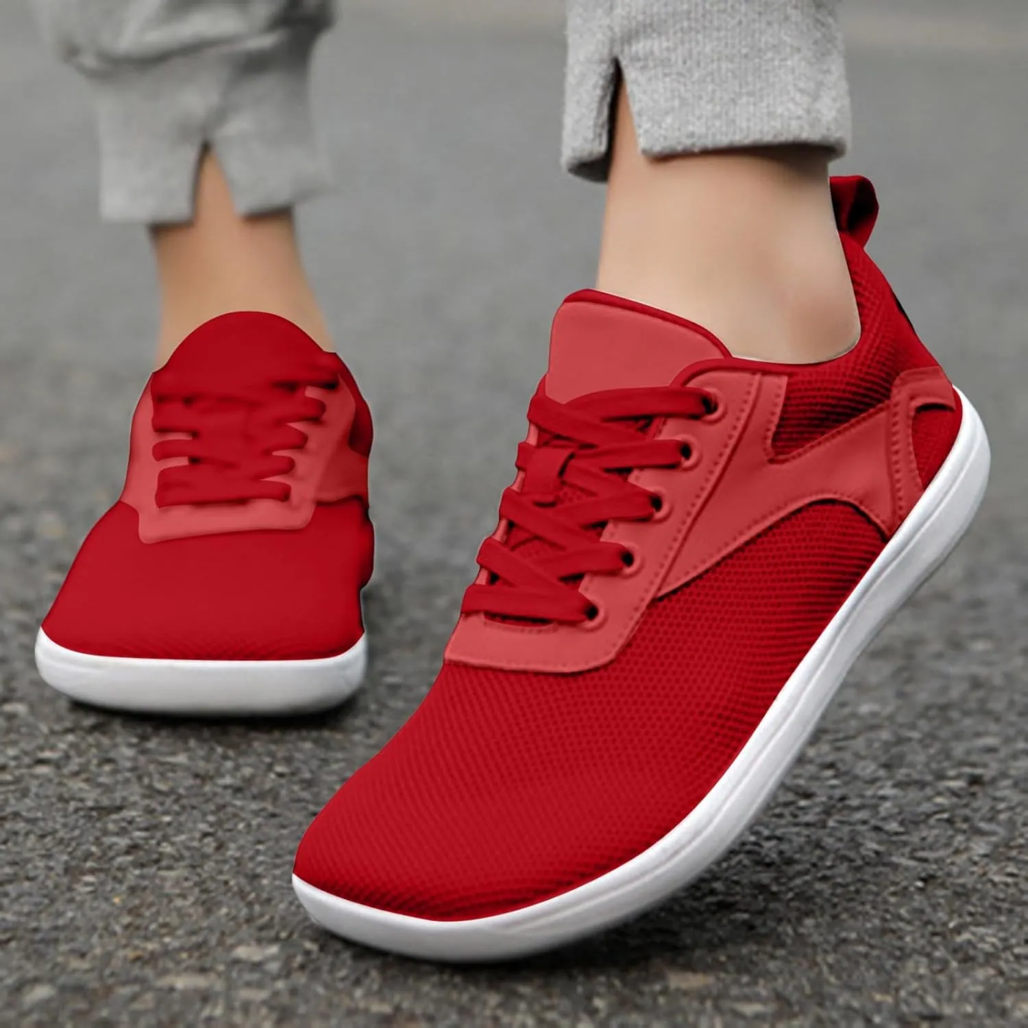 Men's Slip Shoes Casual Sports Shoes with Thin Soles and Wide Toes for Both Men and Women
