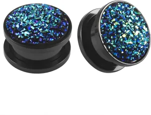 Mens Tunnels for Ears, Stainless Steel Piercing Jewelry Round Expander Stretcher Piercing Jewelry