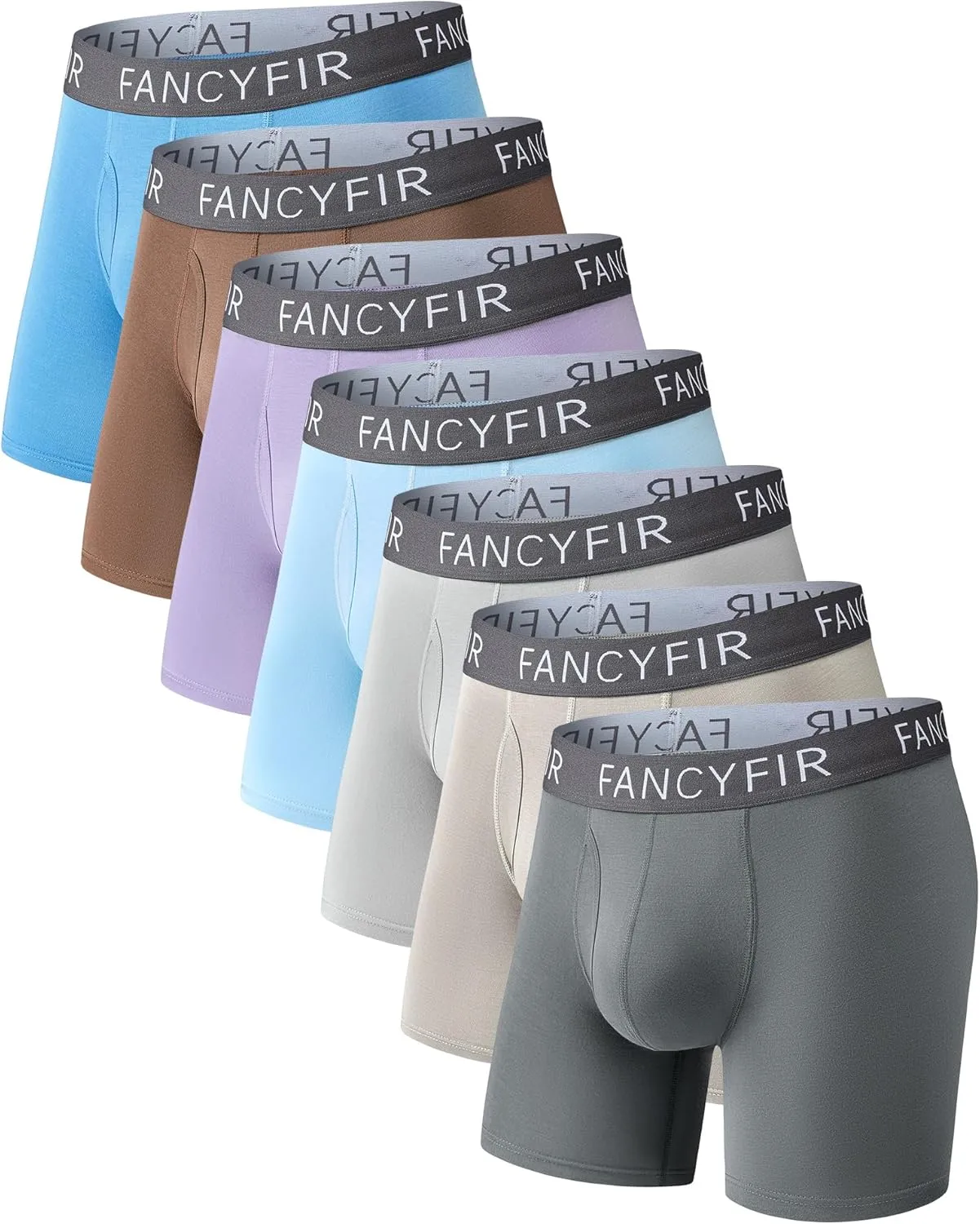 Men's Underwear Boxer Briefs Stretch Waistband for Soft Breathable Comfort in a Multipack (7 Pack)