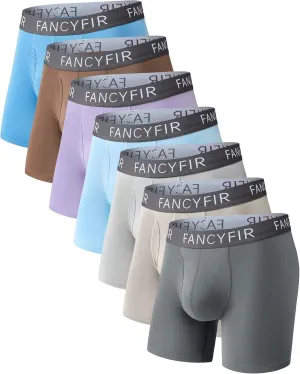 Men's Underwear Boxer Briefs Stretch Waistband for Soft Breathable Comfort in a Multipack (7 Pack)