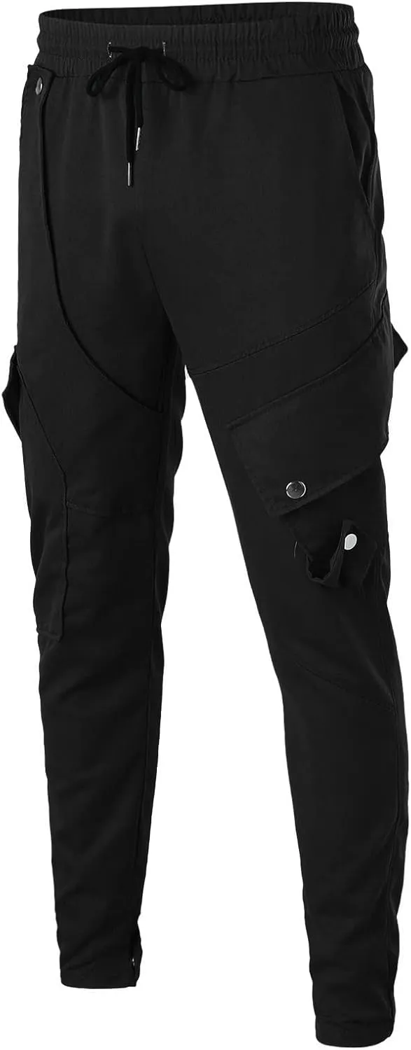 Mens Workout Cargo Sweatpants Men's Winter Fleece Pants Sherpa Lined Warm Sweatpants Active Running Jogger Outdoor