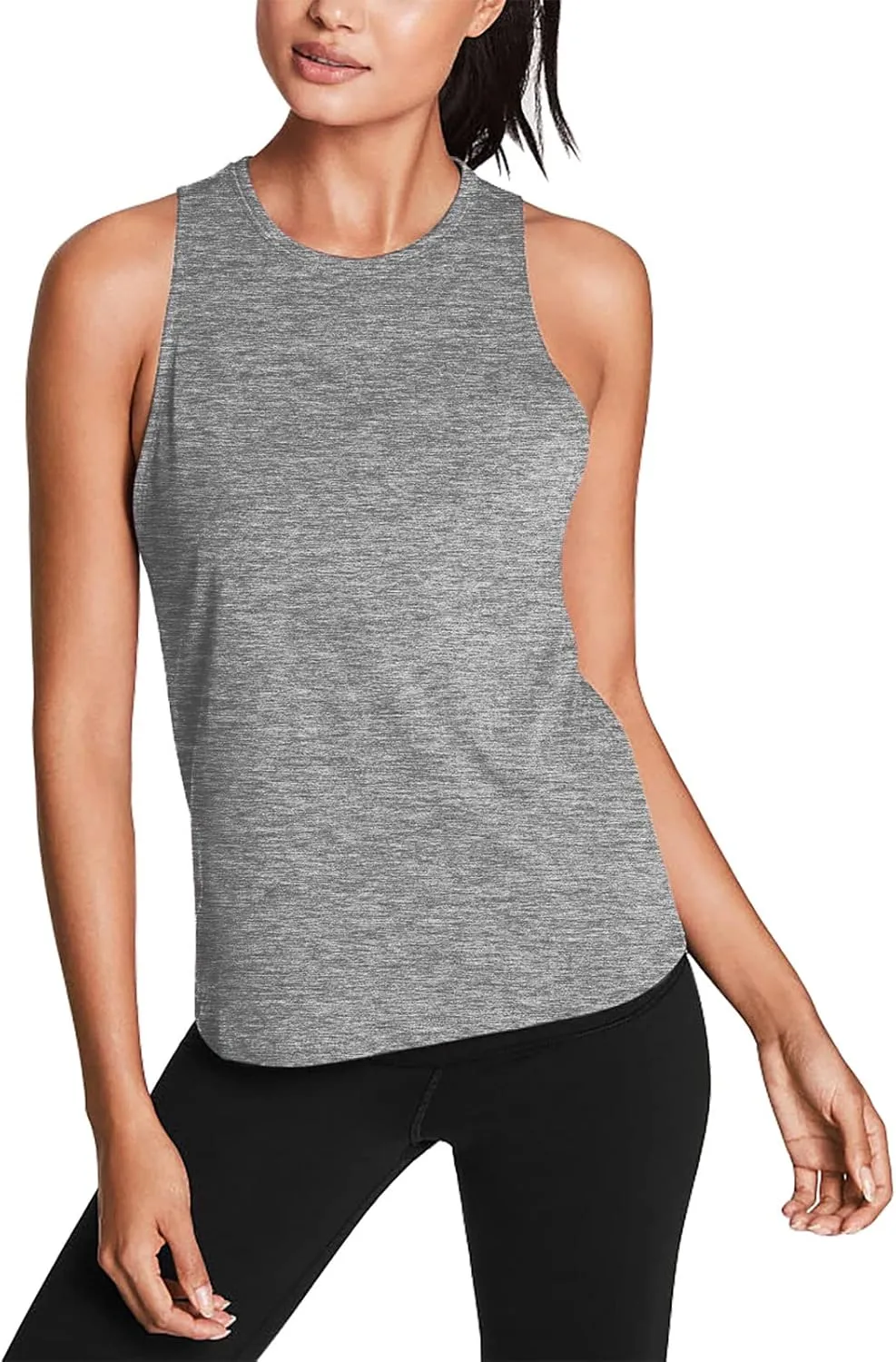 Mippo Workout Tops for Women Open Back Yoga Shirts Tank Tops Athletic Tops Gym Workout Clothes