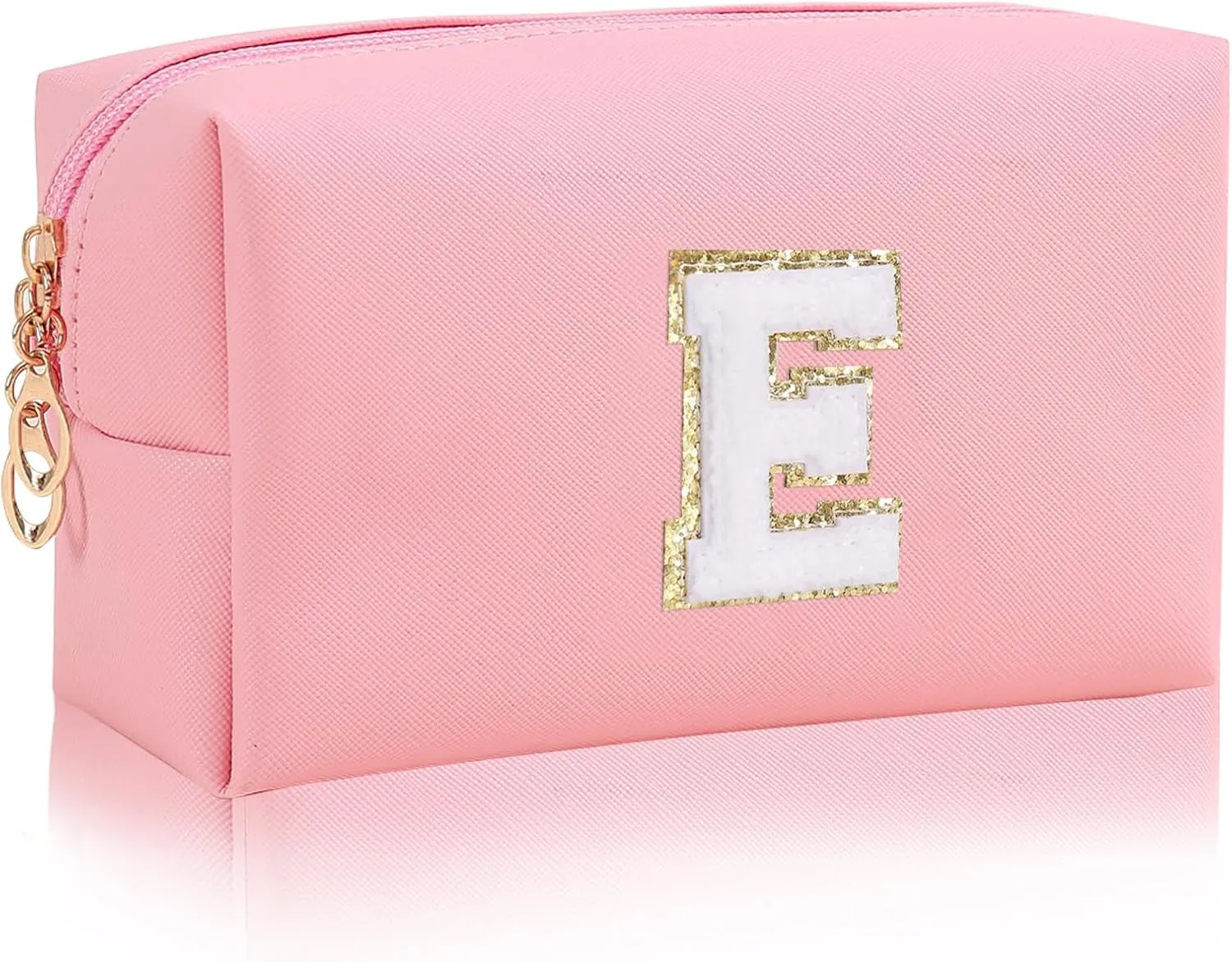 Monogrammed Gift for Women Girls,Preppy Makeup Bag Personalized Initial Cosmetic Bag with Zipper,Cute Makeup Pouch, Waterproof Toiletry Bag,Personalized Gift for GirlBridesmaids