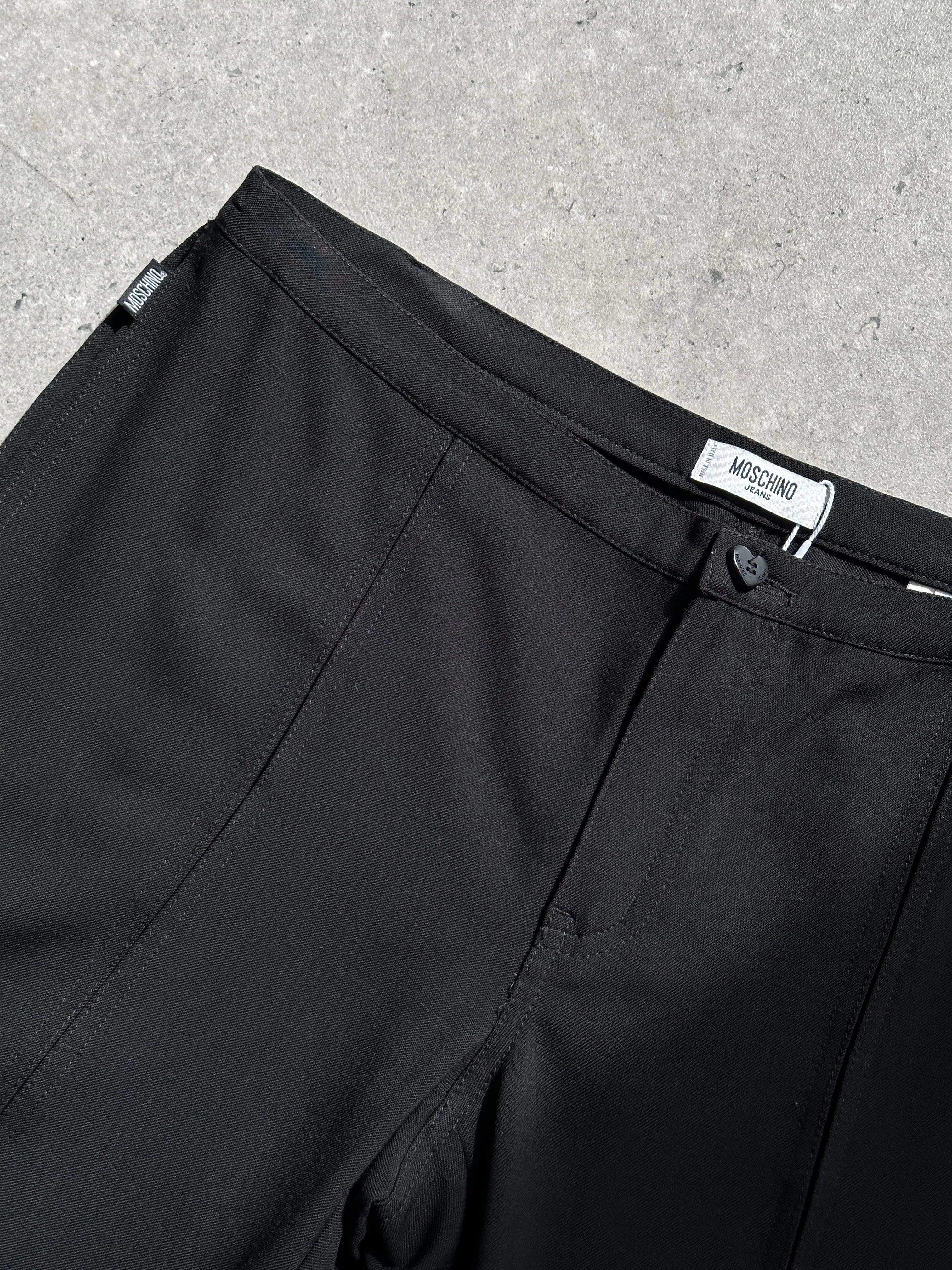 Moschino Jeans Virgin Wool Low Waist Flared Trousers - W34/UK 12