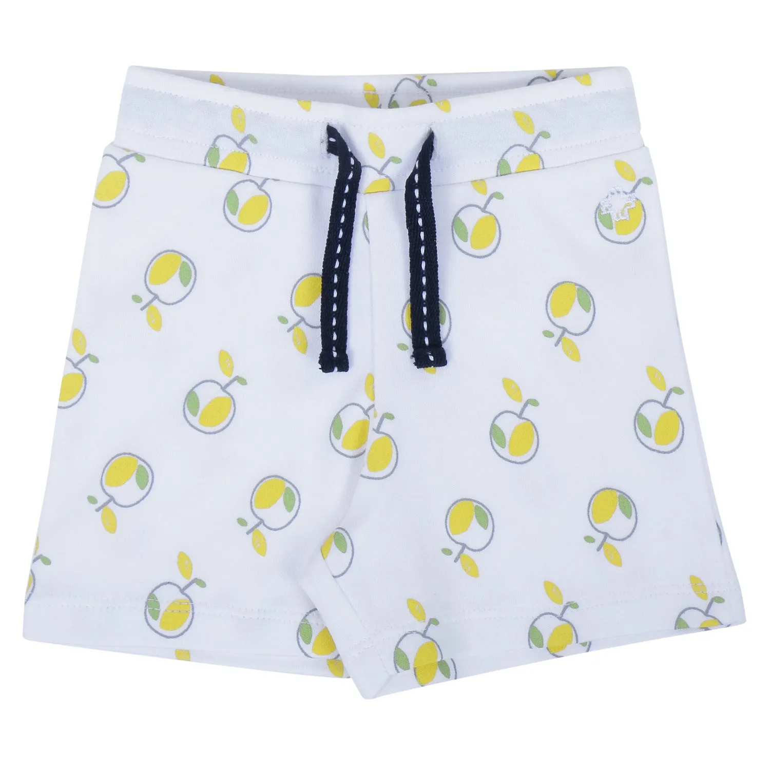 My Milestones Shorts - White Apples / Sage Green- 2 Pc Pack