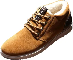 New Winter Men's Snow Boots Men's Cotton Shoes Velvet Thickening Warm Casual Hiking Boots Shoes Mens Casual Comfortable