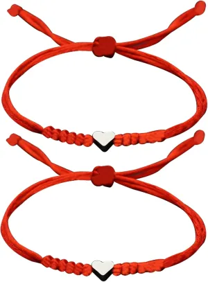 Red String Bracelets Red Bracelet For Protection Matching Bracelets for Couples Friendship Love Bracelets Best Friend Charm Bracelets Adjustable Rope Braided for Women, Family and Friends