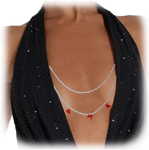 Rhinestone Bra Chain Jewelry Crystal Heart Tassel Nipple Chain Rhinestone Non Piercing Nipple Jewelry Sexy Rave Lingerie Chest Body Accessories Jewelry for Women