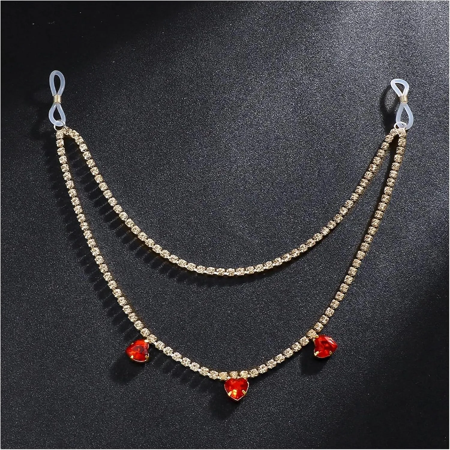 Rhinestone Bra Chain Jewelry Crystal Heart Tassel Nipple Chain Rhinestone Non Piercing Nipple Jewelry Sexy Rave Lingerie Chest Body Accessories Jewelry for Women