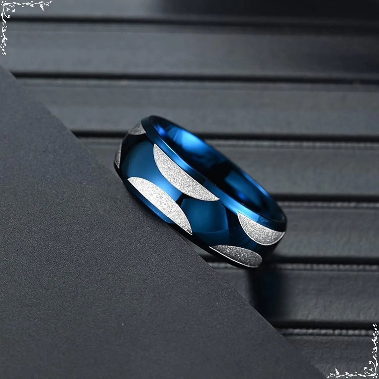 Rings Men Aesthetic, Bicolor Women's Rings Jewelry, Stainless-Steel Matching Rings Jewelry Wedding