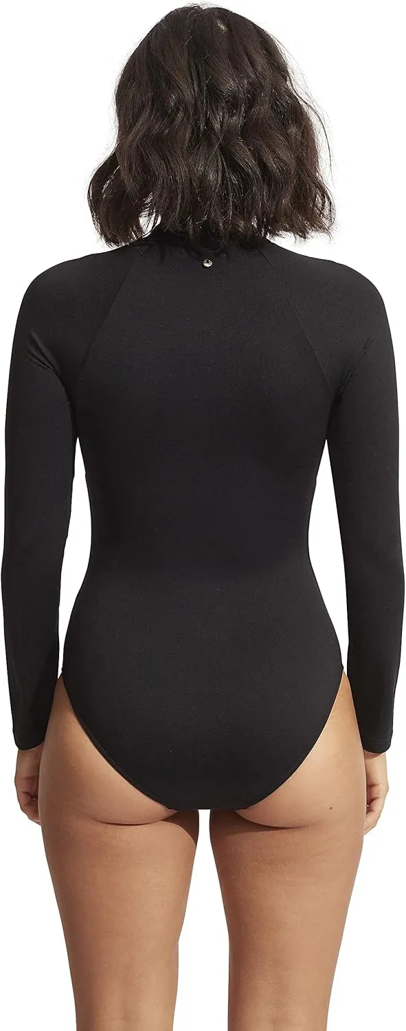 Seafolly Women's Long Sleeve One Piece Surfsuit with Zip Front Swimsuit