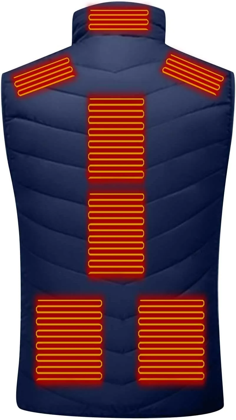 SEAOPEN Heated Vest for Men Women Plus Size Lightweight Heated Jackets Adjustable Electric Heating Vest with Pockets