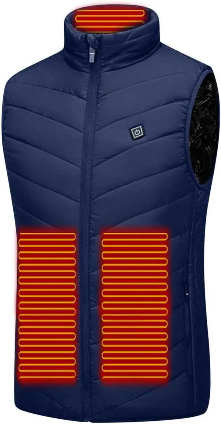 SEAOPEN Heated Vest for Men Women Plus Size Lightweight Heated Jackets Adjustable Electric Heating Vest with Pockets