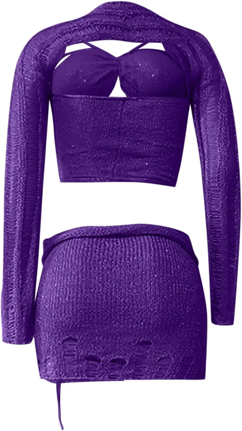 Skirt Sets for Ladies Top Skorts Swimwear Kimono Coverup Sets Women