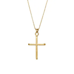 Sterling Silver Cross Pendant Necklace, Cross Necklace, Cross Pendant, Christian Necklace, Religious Jewelry, Faith Necklace, Silver Necklace, 925 Silver Jewelry, Handmade Jewelry (Gold)