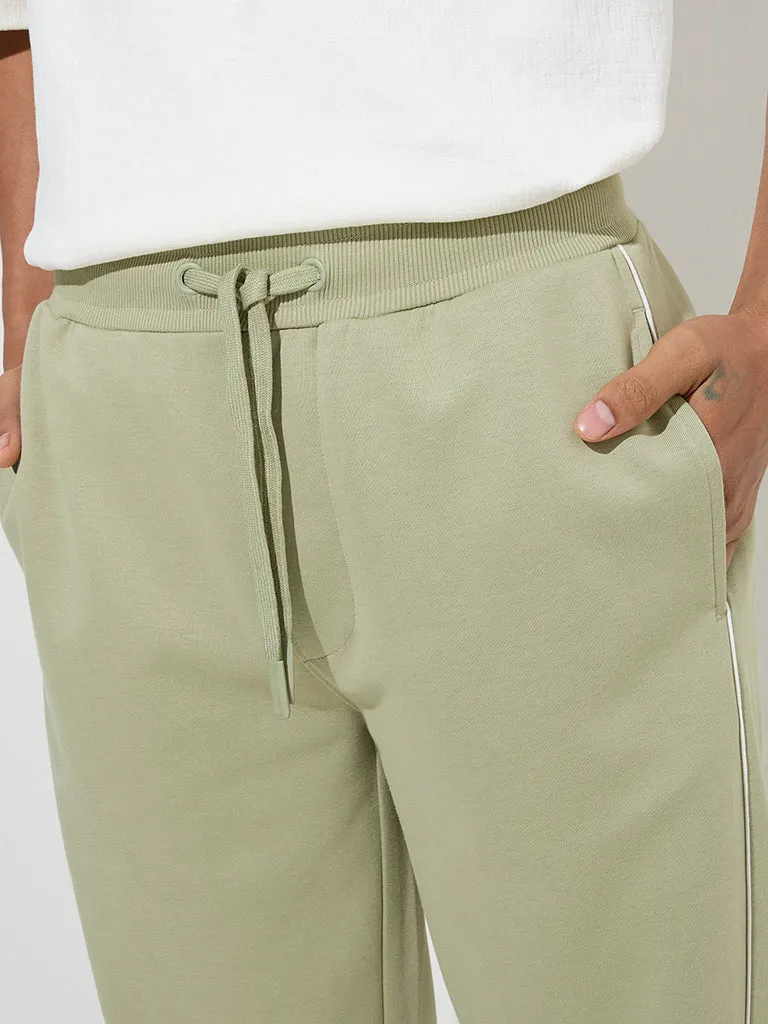 Studiofit Sage Relaxed-Fit Mid-Rise Cotton-Blend Track Pants
