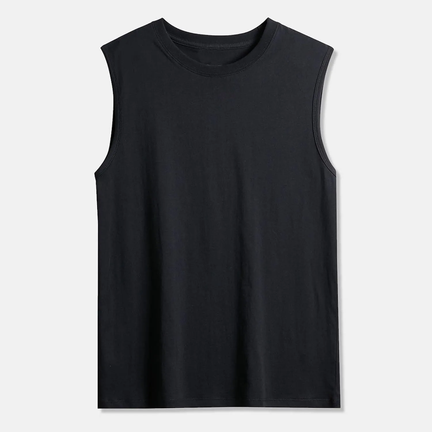 Summer Sleeveless Casual Tanks Tops for Men Crew Neck Loose Fit Shirts Gym Workout Shirt Basic Loungewear Solid Tee