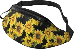 Sunflower Graphic Waist Bag With Adjustable Belt Bag Fanny Pack Bum Bag For Men Women Traveling Hiking Cycling Running Pattern-142
