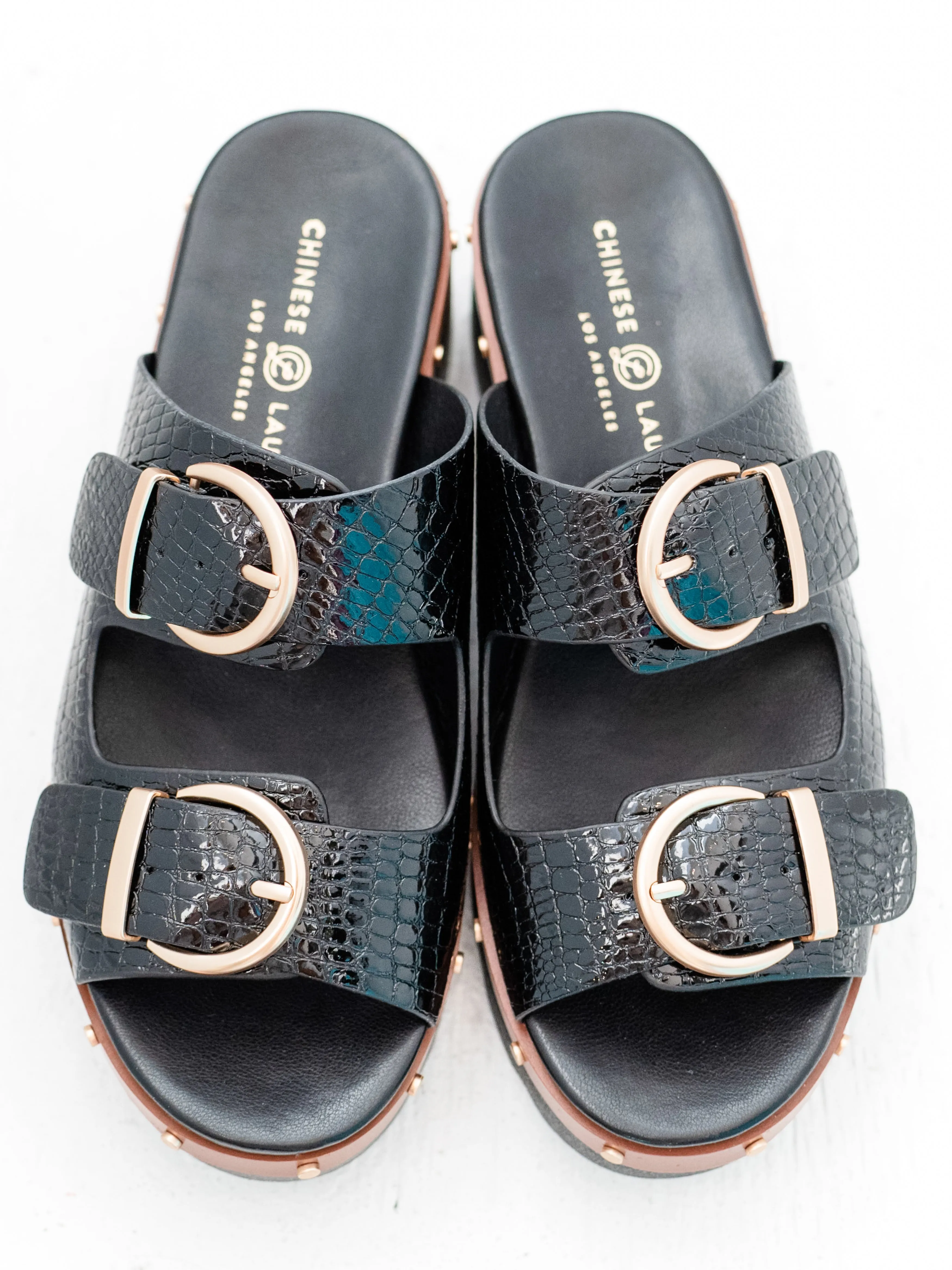 Surfs Up Sandal Croco Black by Chinese Laundry