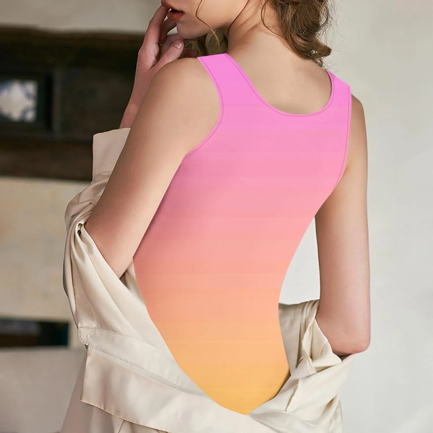 Tank Top with Built in Bra for Women Summer Sleeveless Basic Cami Shelf Bras Padded Workout Tanks Casual Undershirts