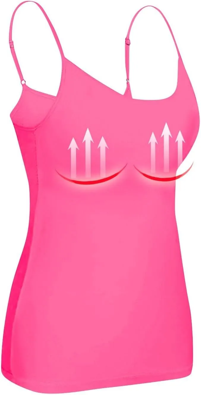 Tank Tops for Women 2025 Built in Bra Workout Yoga Gym Cami Square Neck Sleeveless Low Cut Corset Sexy Under Wear