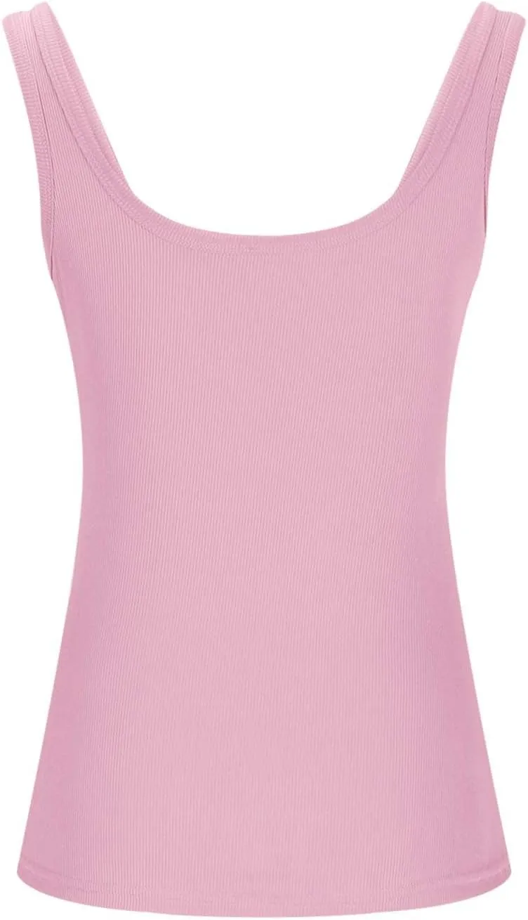 Tank Tops for Women Sleeveless Scoop Neck Tops Casual Basic Slim Fit Shirts Summer Dressy Tanks Work Sport Outfits