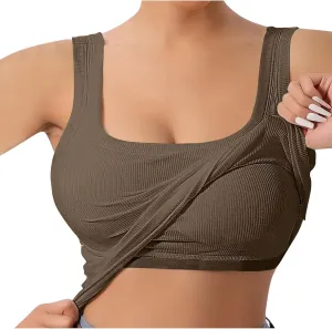 Tank Tops with Built in Bras, Workout Tops Built in Bra, Crop Top with Built in Bra, Tube Top with Built in Bra