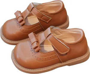 Toddler Girl Dress Shoes Oxfords Soft Synthetic Leather Shoes