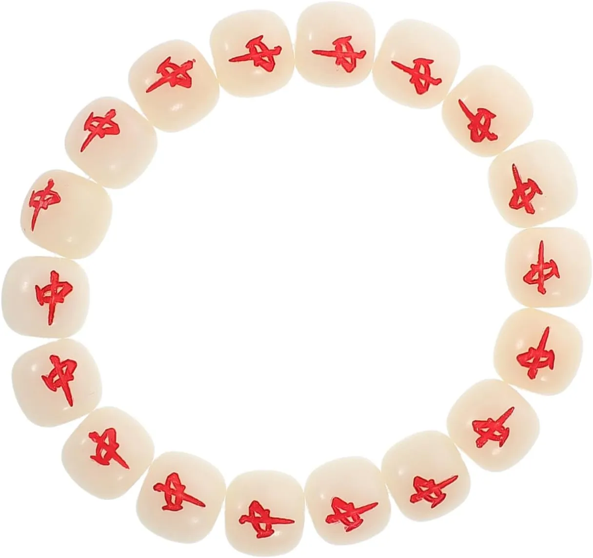 Toyvian Stretch Bracelet for Women Unique Bodhi Mahjong Bead Design Creative Stretchy Jewelry for Casual and Formal Events Stylish Beaded Wristlet