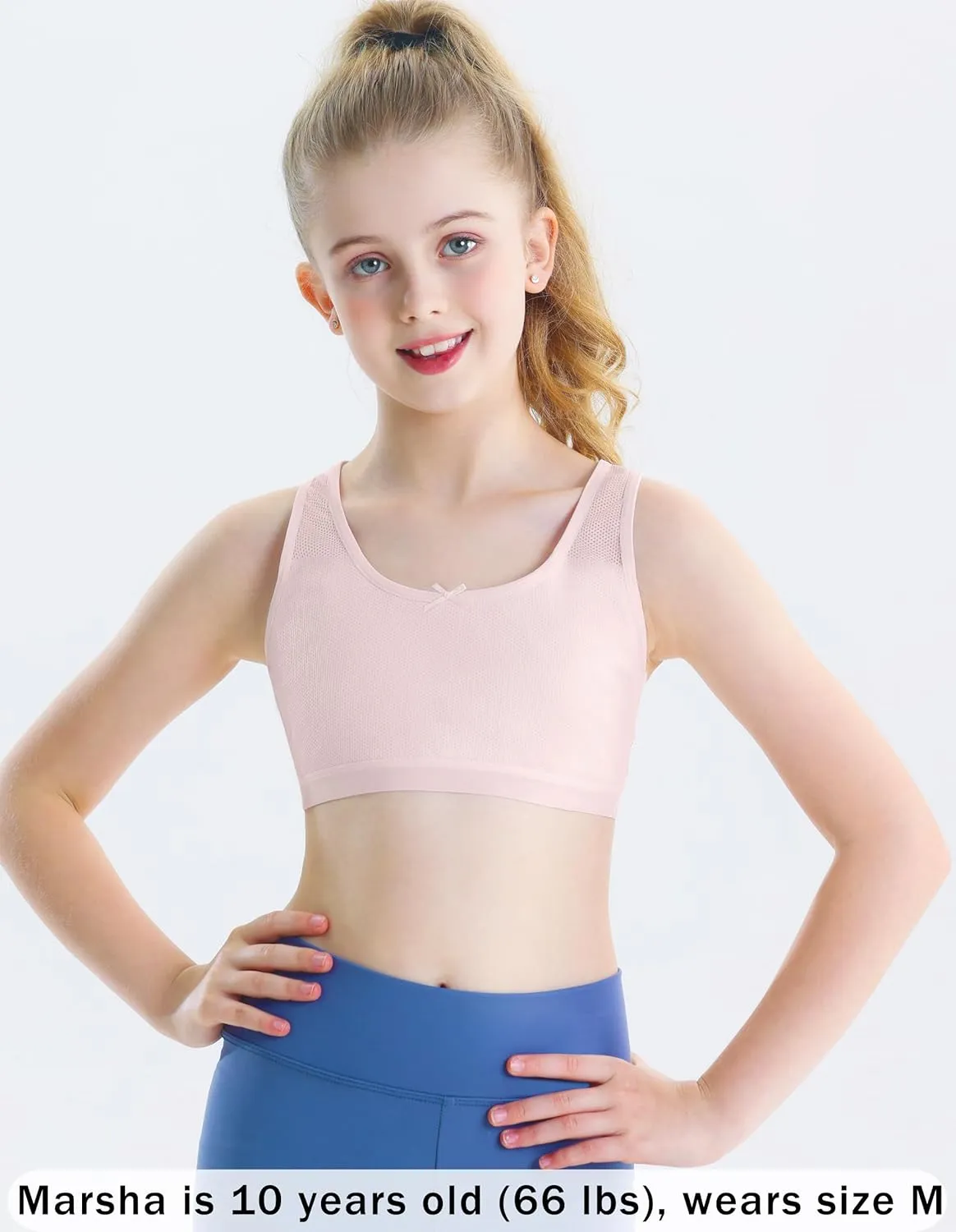 Training Bras for Girls 8-10 Seamless First Girls Bras 10-12 Years Old Racerback Sports Bras Ultra Breathable Comfort