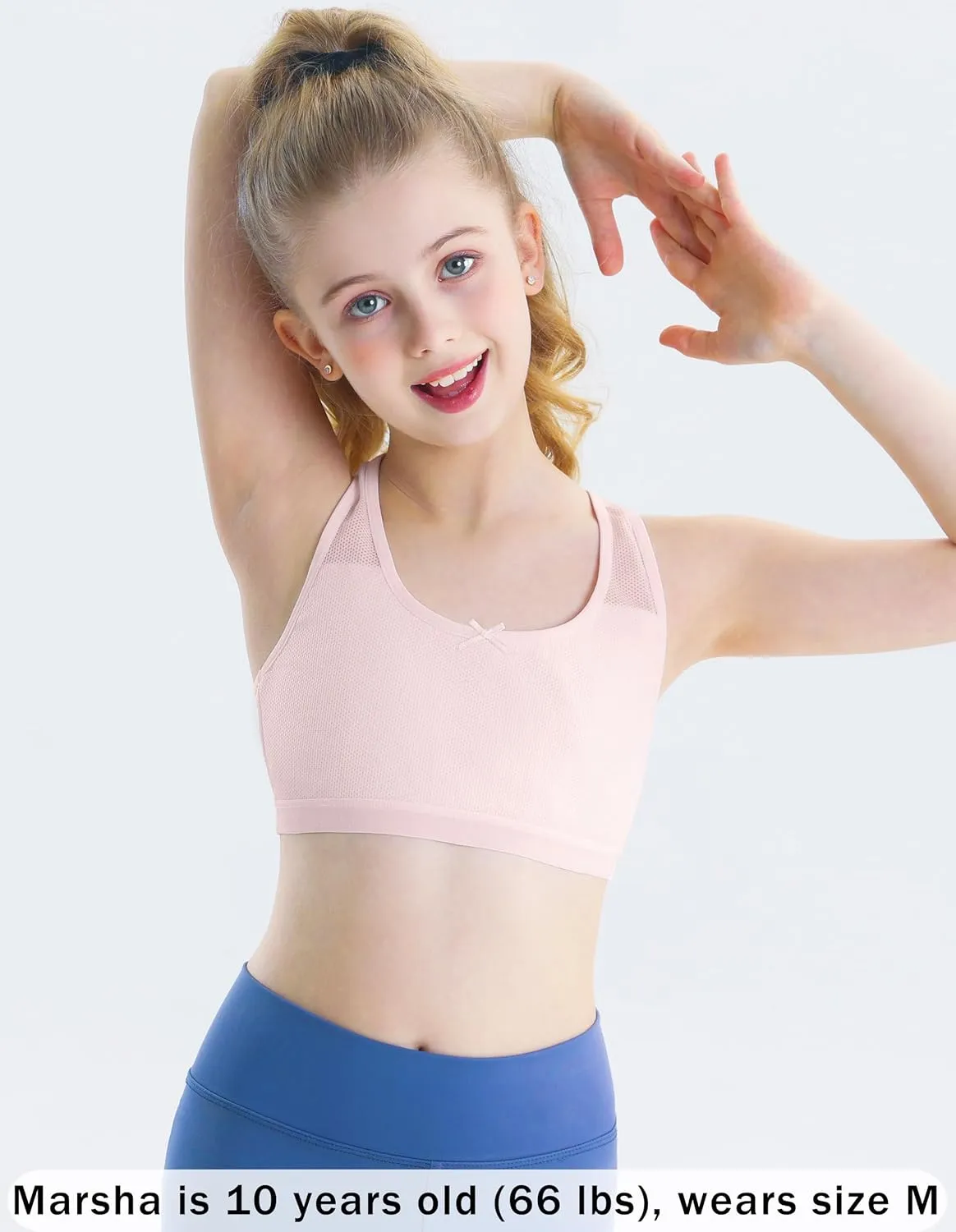 Training Bras for Girls 8-10 Seamless First Girls Bras 10-12 Years Old Racerback Sports Bras Ultra Breathable Comfort