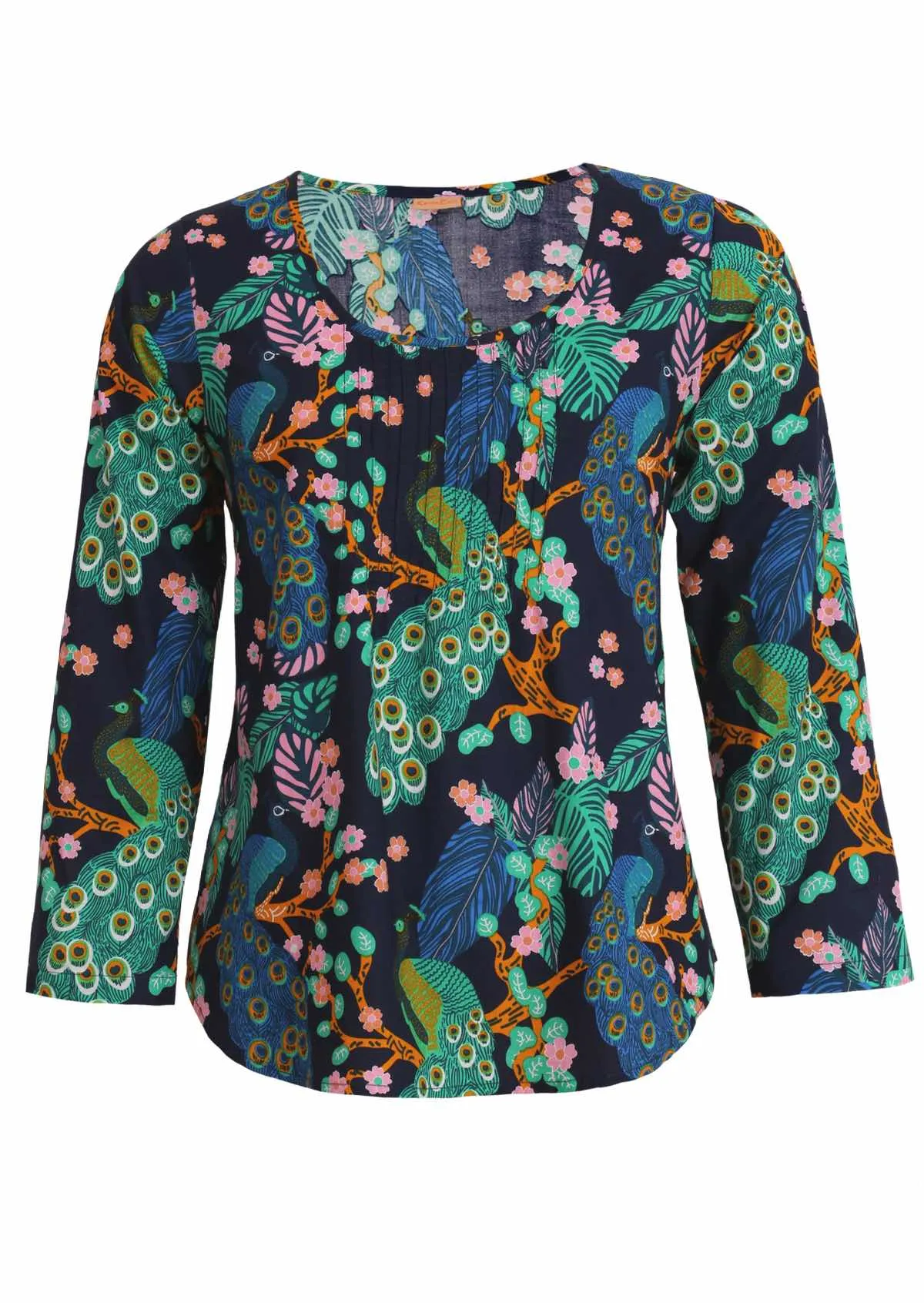 Tulsi Long Sleeve Top Peacock