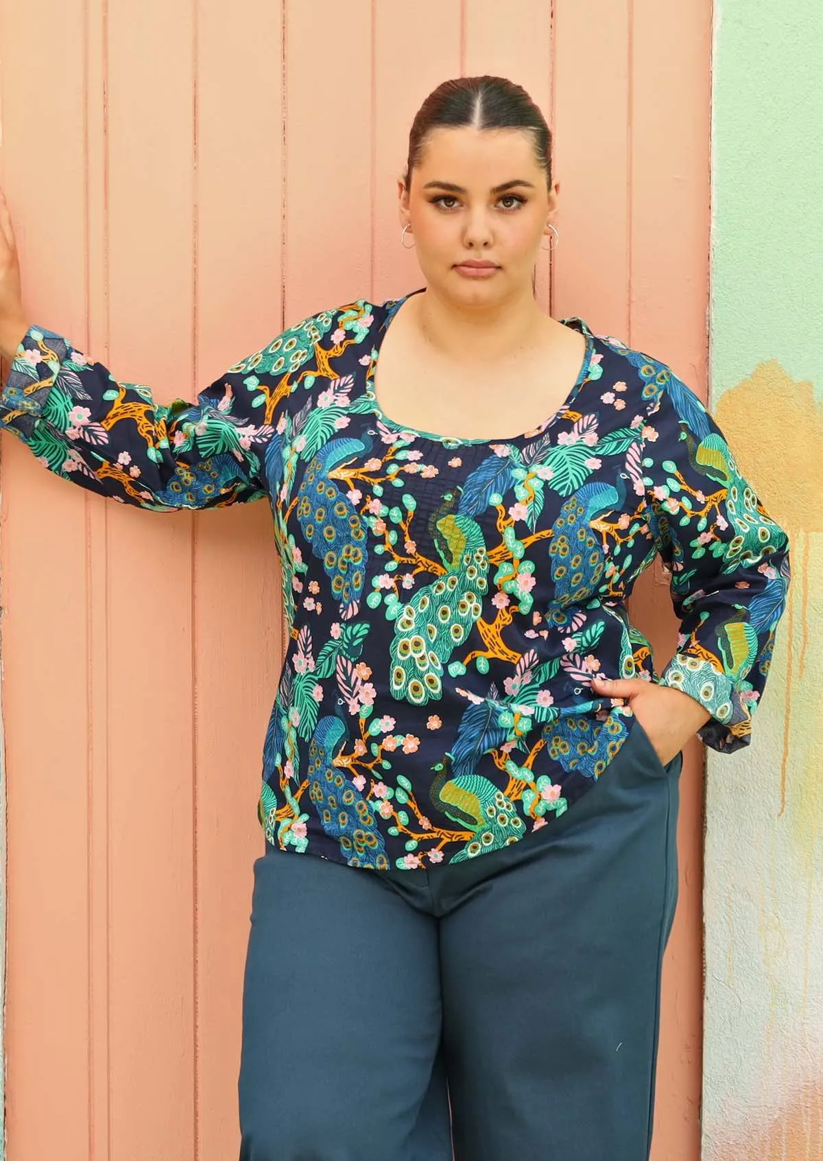Tulsi Long Sleeve Top Peacock