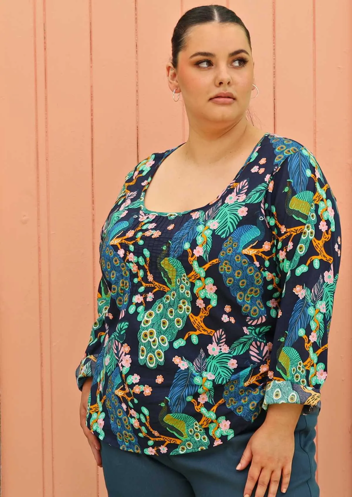 Tulsi Long Sleeve Top Peacock