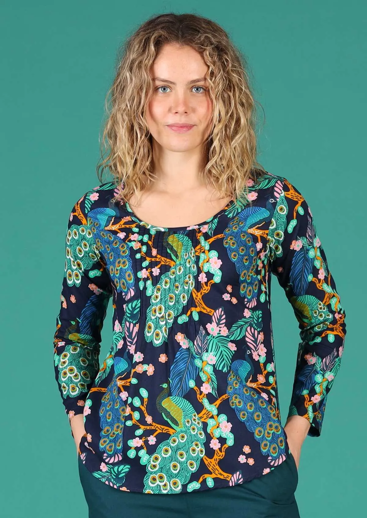Tulsi Long Sleeve Top Peacock
