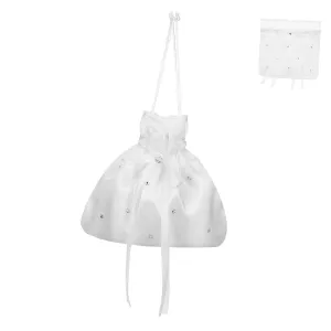 Wedding Handbags Bridal Clutch Bag Bridal Pouch for Bride Bridesmaid Purse Drawstring Wedding Favor Bag