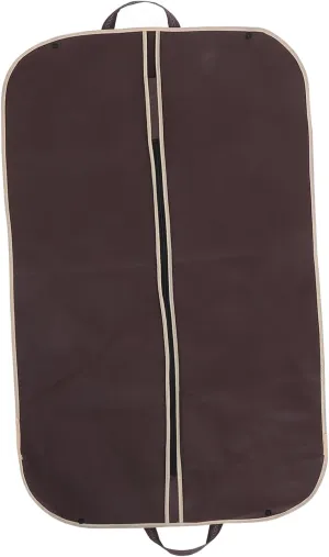 Winter Suit Storage Bag for Travel Portable Garment Cover with Zipper Coffee Color for Formal Dress Protection and Dust Prevention