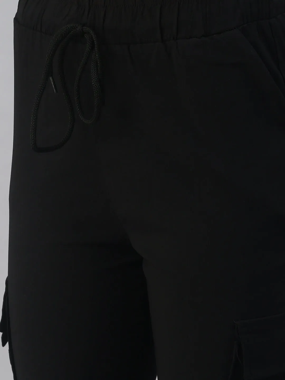 Women Black High-Rise Joggers
