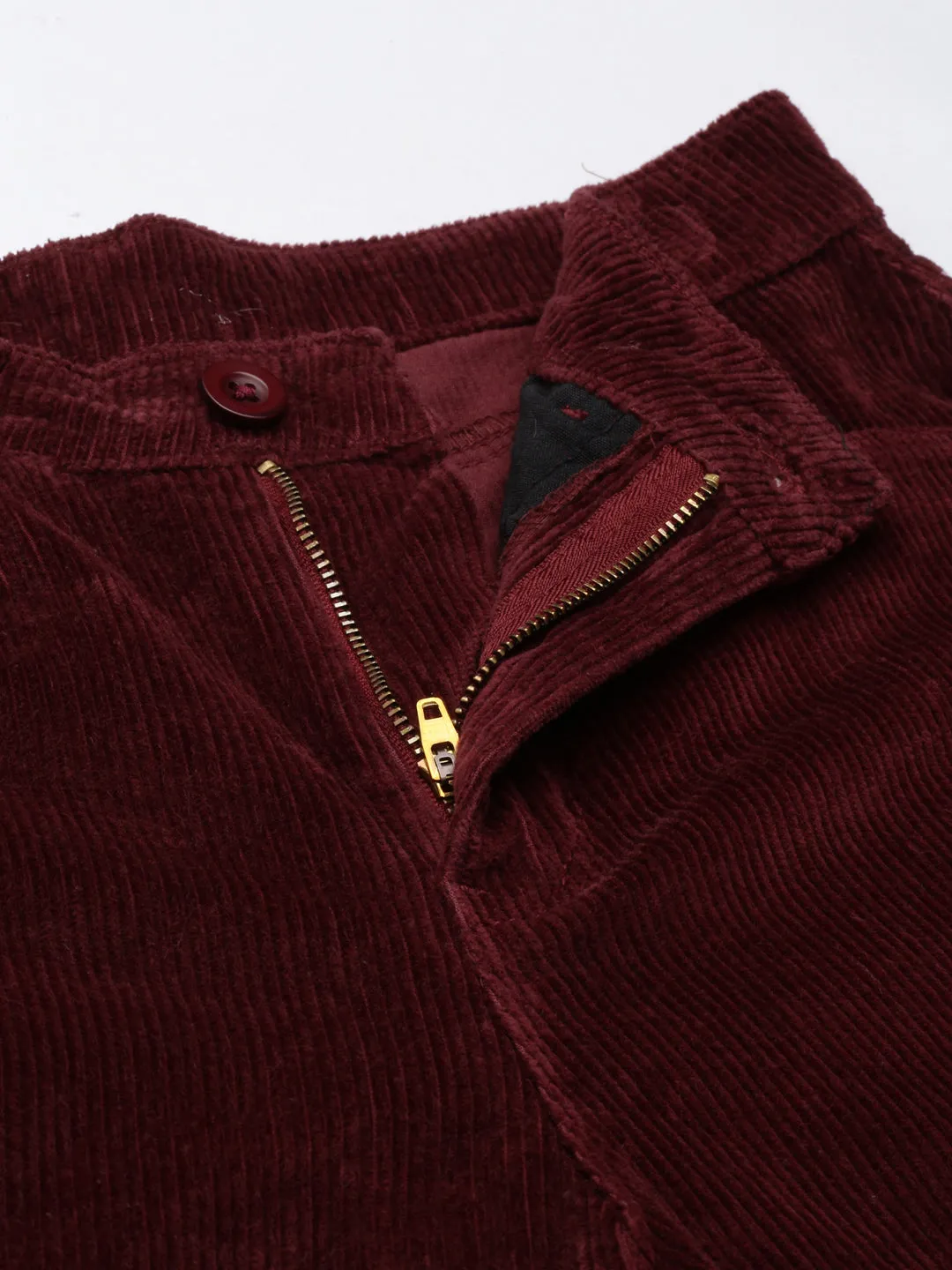 Women Burgandy Slim Fit High-Rise Joggers