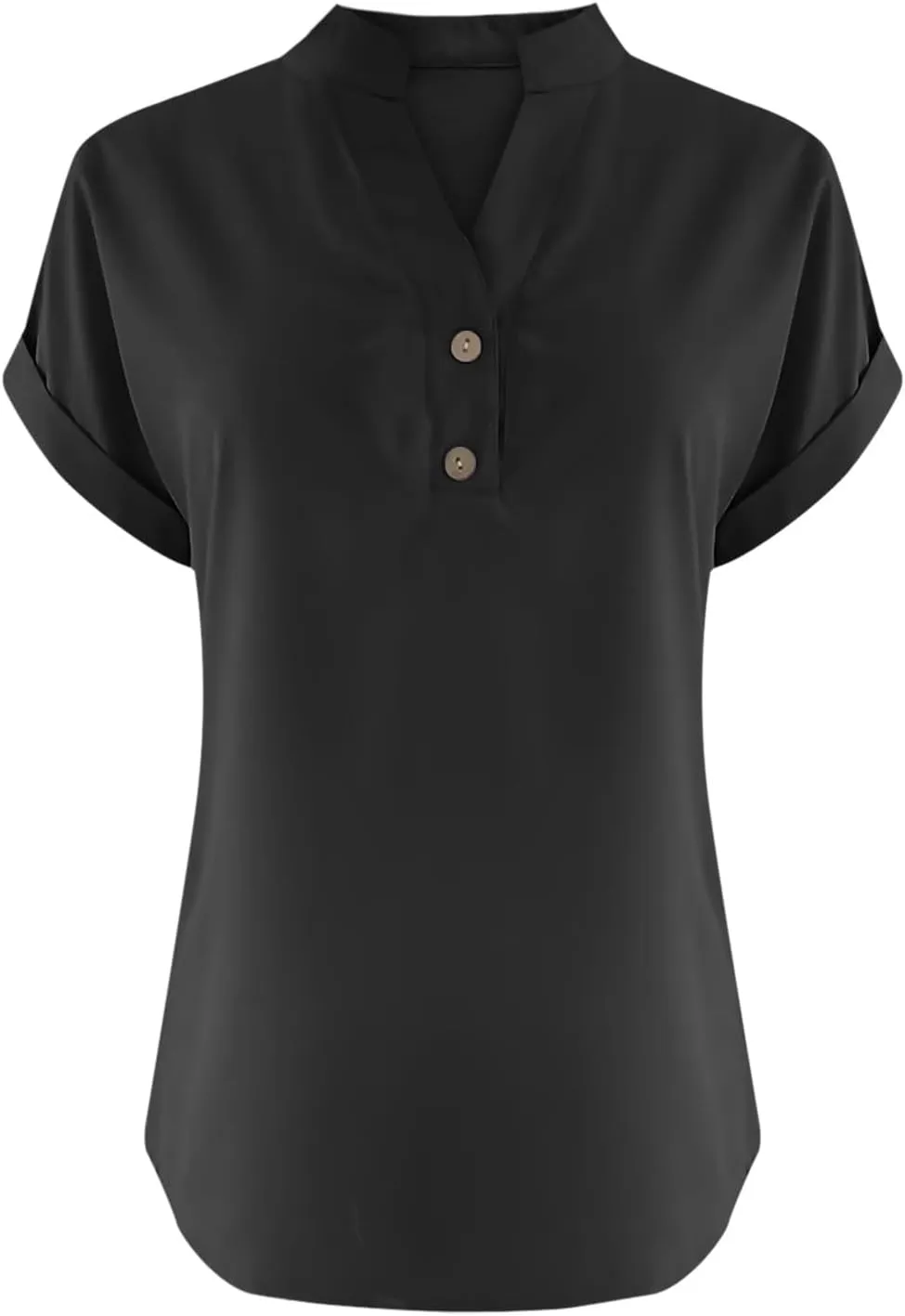 Women Cotton Linen Summer Tops Short Sleeve Loose Fit Blouses V Neck Dressy Casual Tunic Boho Resort Wear Clothing