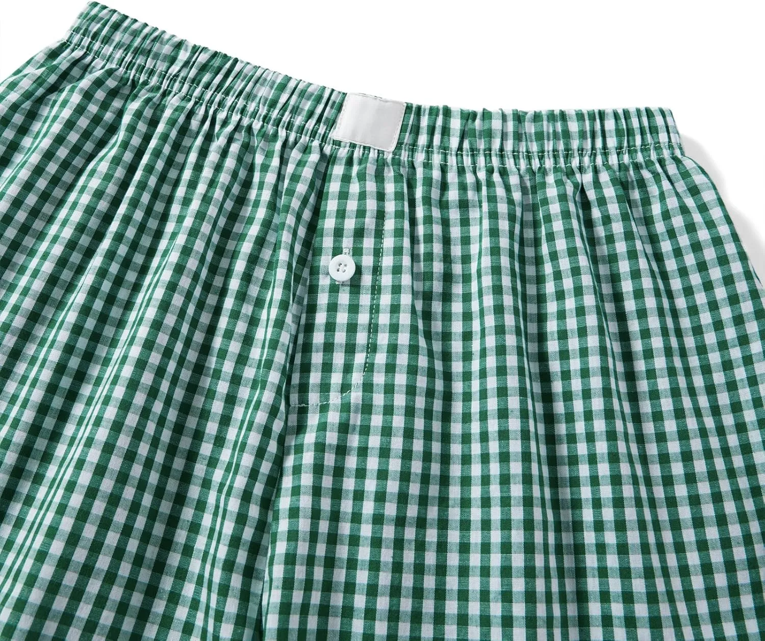 Women Pajamas Shorts Micro Boxer Shorts Y2K Cute Gingham Sleep Lounge Shorts Checkered Plaid Button Pj Mini Shorts
