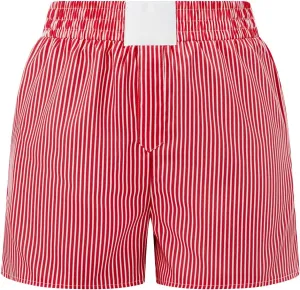 Women Striped Boxer Shorts Pajamas Bottoms Shorts High Waist Micro Shorts Y2k Cute Pj Lounge Shorts Sleepwear