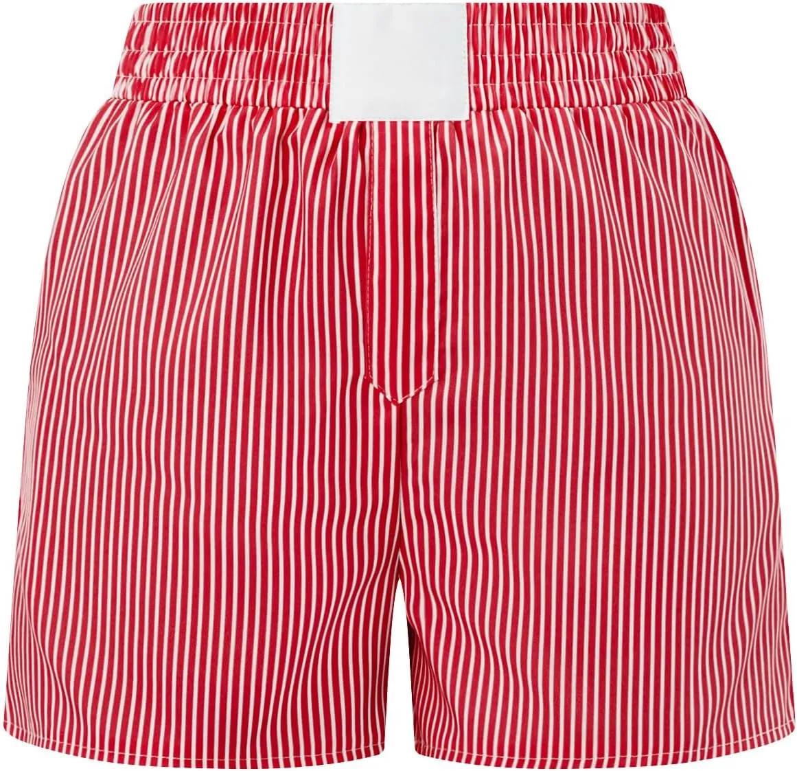 Women Striped Boxer Shorts Pajamas Bottoms Shorts High Waist Micro Shorts Y2k Cute Pj Lounge Shorts Sleepwear