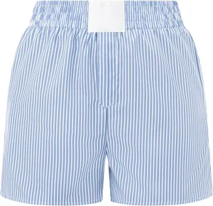 Women Striped Boxer Shorts Pajamas Bottoms Shorts High Waist Micro Shorts Y2k Cute Pj Lounge Shorts Sleepwear
