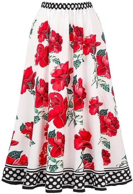 Womens Bathing Suit with Beach Cover Up Wrap Skirt Sarong Retro Floral Print Bikini Set Two Piece Monokini Swimwear