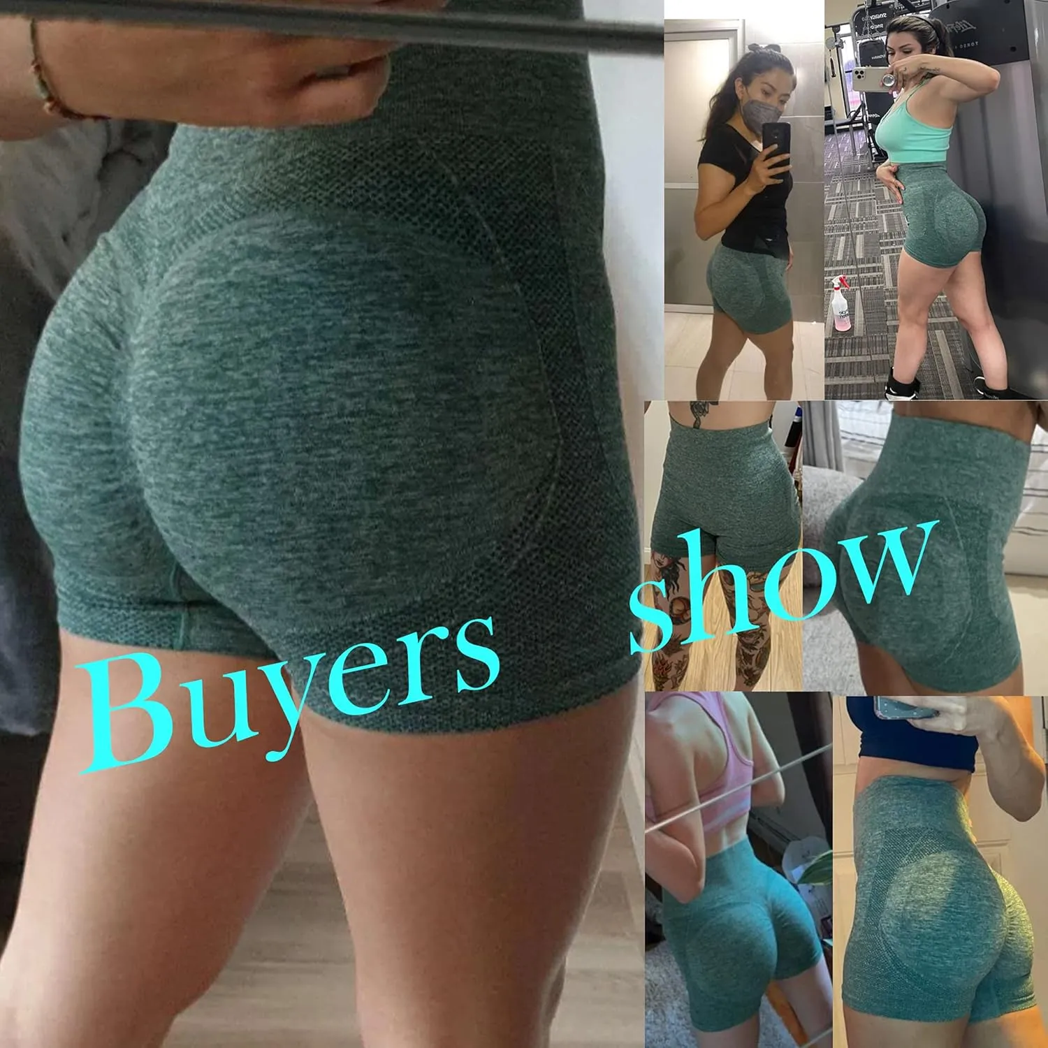 Women's Butt Lifting Shorts Workout Shorts High Waisted Booty Scrunch Shorts Athletic Gym Yoga Shorts for Women